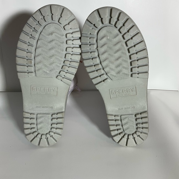 Sperry Kid’s Trailboard Boot Pink Shaft Laces Silver Upper Rubber Sole Zipper 3M - Picture 13 of 14